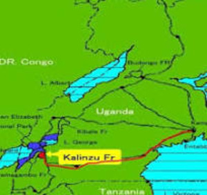 showing the location of Kalinzu